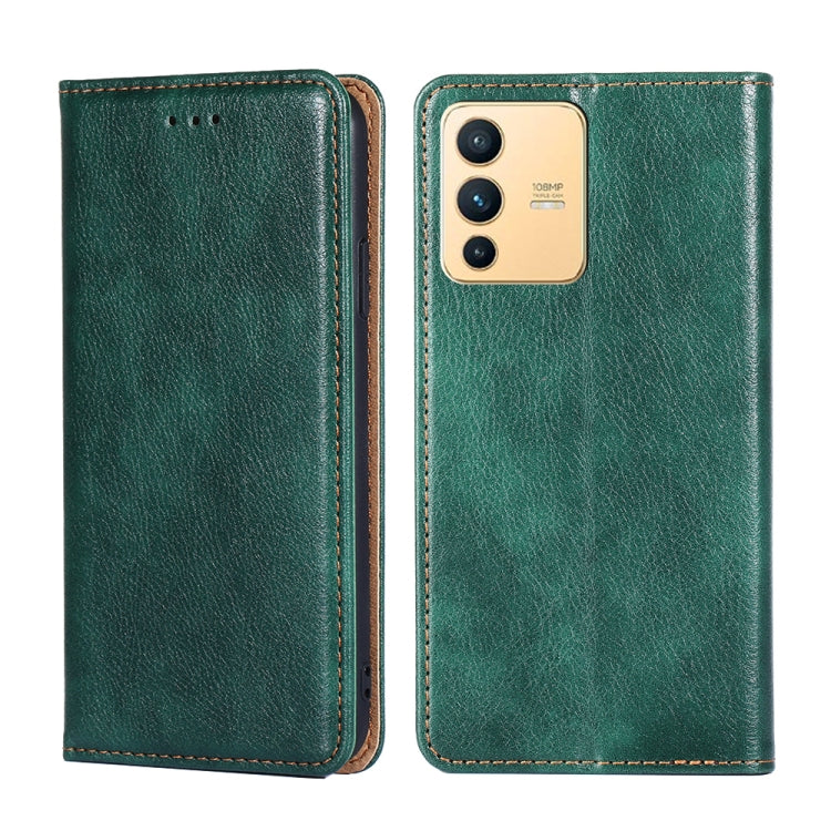 For vivo S12 / V23 5G Pure Color Magnetic Leather Phone Case