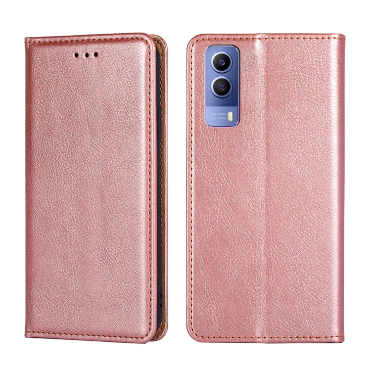 For vivo Y53s 5G / iQOO Z5X / T1X Pure Color Magnetic Leather Phone Case