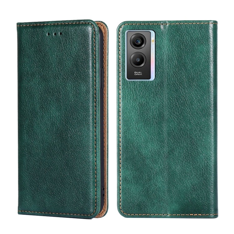 For vivo Y55s 5G Pure Color Magnetic Leather Phone Case