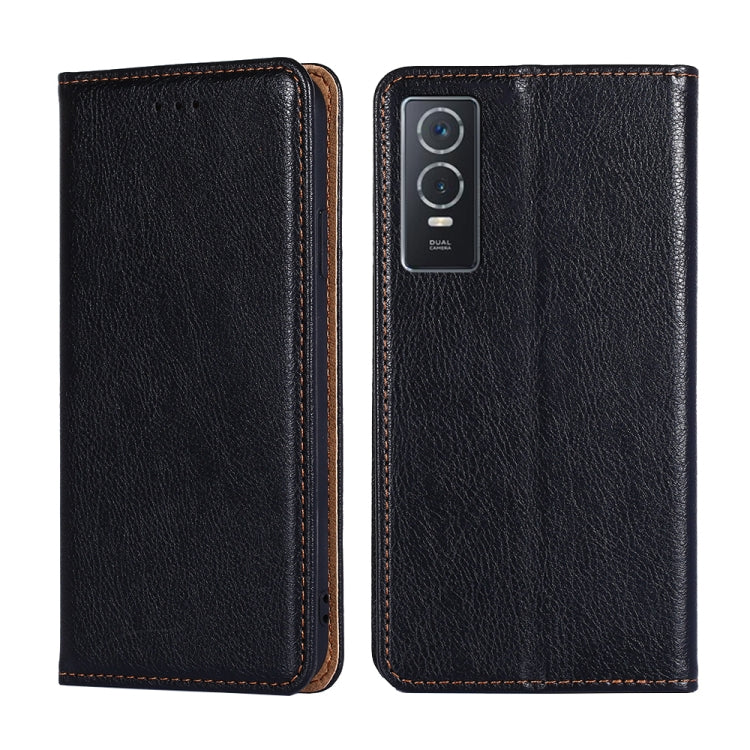 For vivo Y76S / Y74S Pure Color Magnetic Leather Phone Case