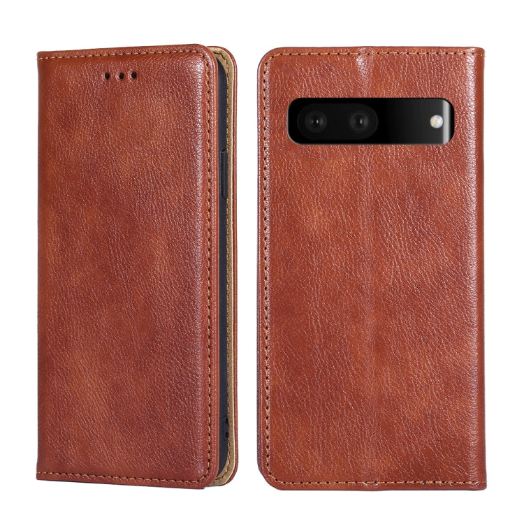 For Google Pixel 7 5G Pure Color Magnetic Leather Phone Case
