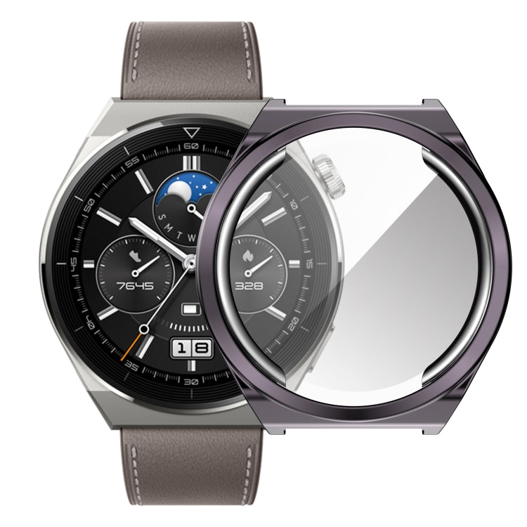 For Huawei Watch GT3 Pro 46mm Electroplating Full Coverage TPU Watch Case