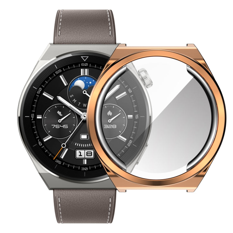 For Huawei Watch GT3 Pro 46mm Electroplating Full Coverage TPU Watch Case