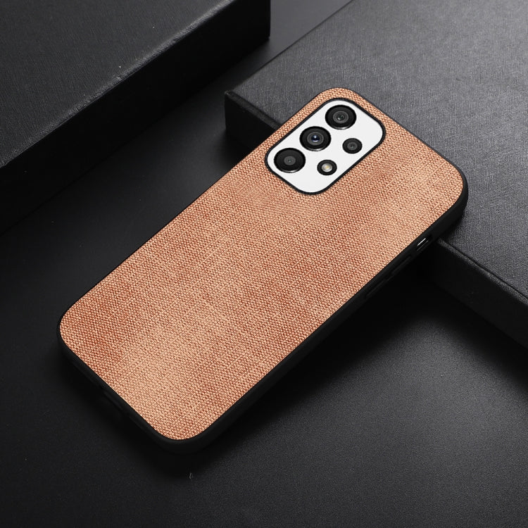 For Samsung Galaxy A33 5G Brugg Texture PU+TPU+PC Shockproof Phone Case