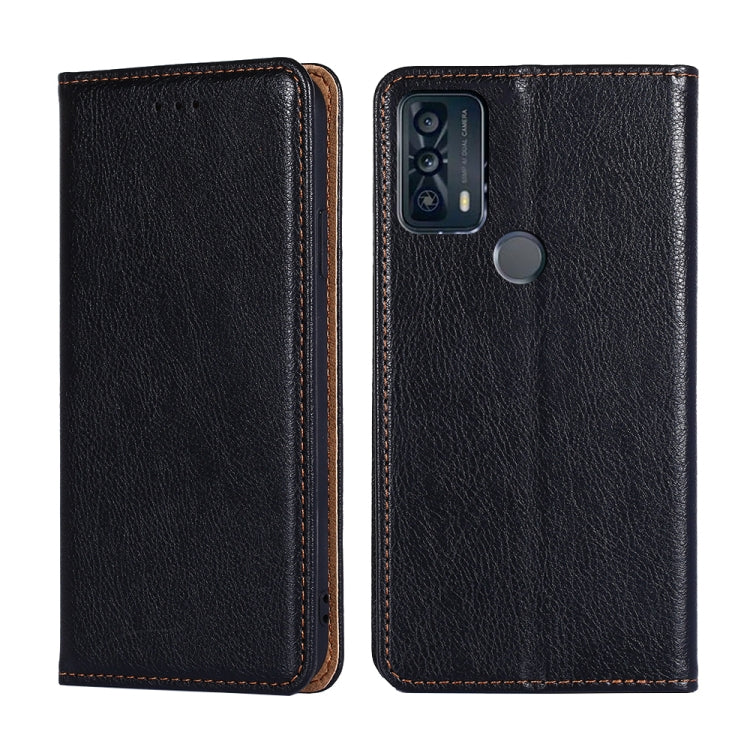 For TCL 20B 6159K Pure Color Magnetic Leather Phone Case