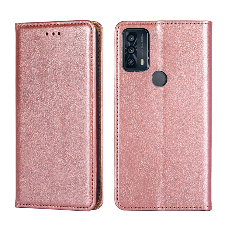 For TCL 20B 6159K Pure Color Magnetic Leather Phone Case