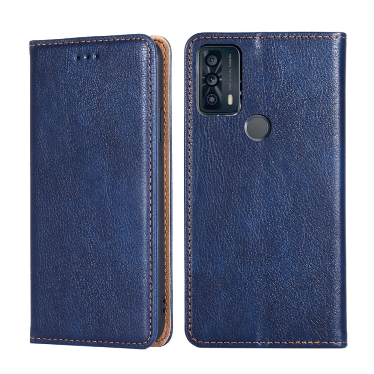 For TCL 20B 6159K Pure Color Magnetic Leather Phone Case