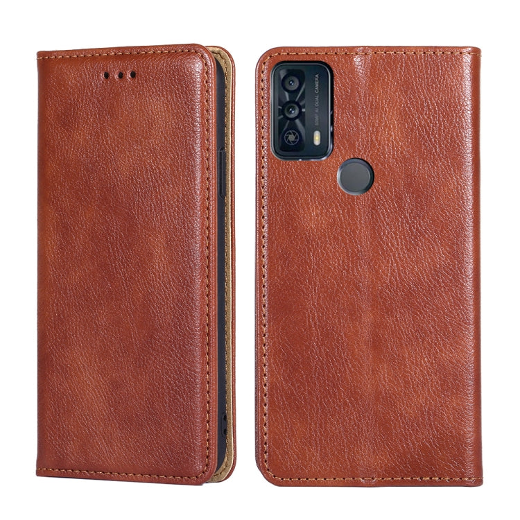For TCL 20B 6159K Pure Color Magnetic Leather Phone Case