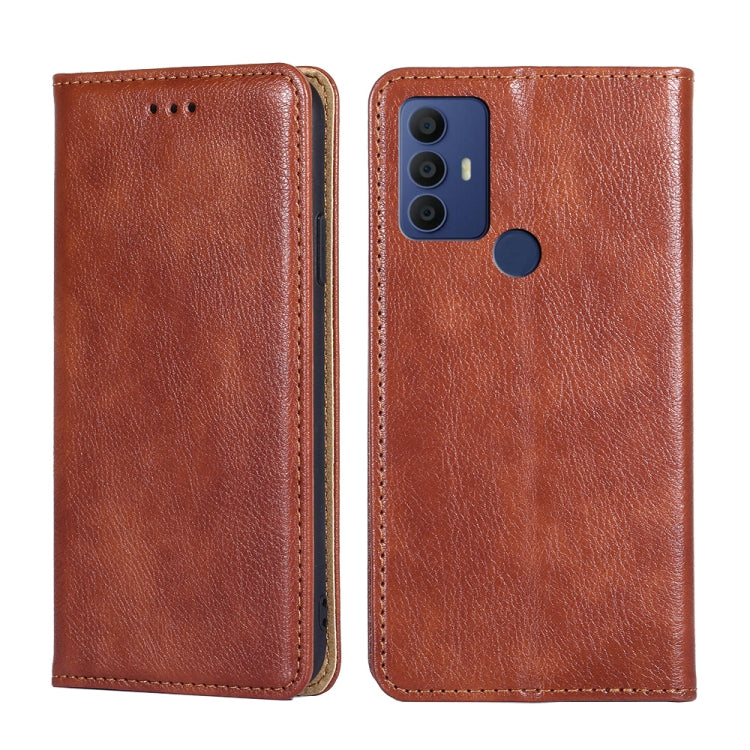 For TCL 305 / 30 SE / 306 Pure Color Magnetic Leather Phone Case