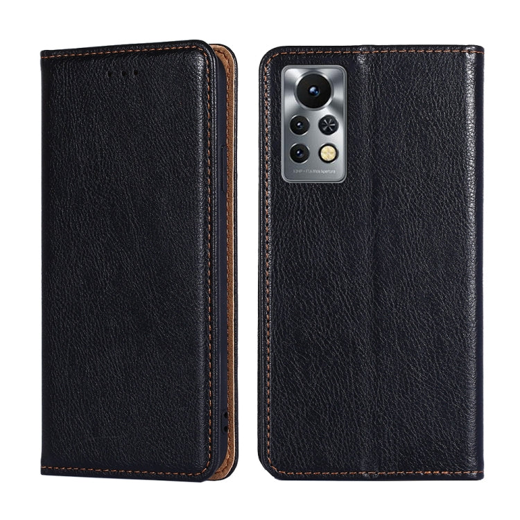 For Infinix Hot 11s X6812 Pure Color Magnetic Leather Phone Case