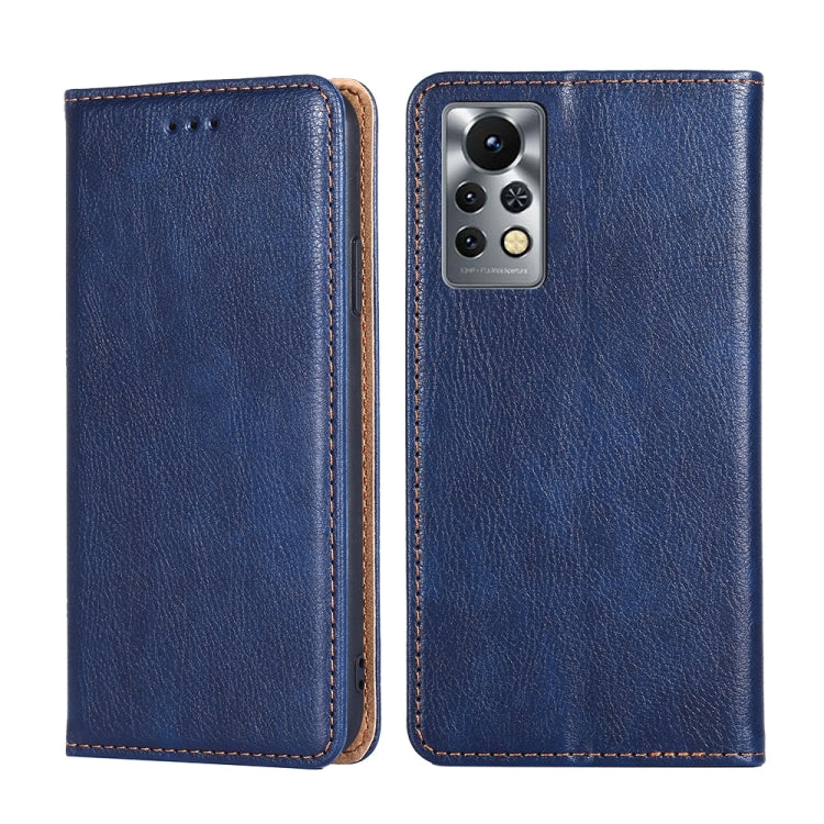 For Infinix Hot 11s X6812 Pure Color Magnetic Leather Phone Case