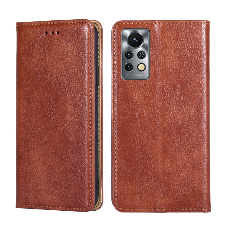 For Infinix Hot 11s X6812 Pure Color Magnetic Leather Phone Case