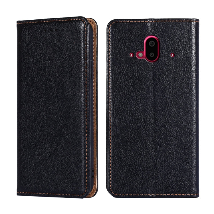 For Fujitsu Arrows F-52B Pure Color Magnetic Leather Phone Case