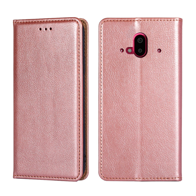 For Fujitsu Arrows F-52B Pure Color Magnetic Leather Phone Case