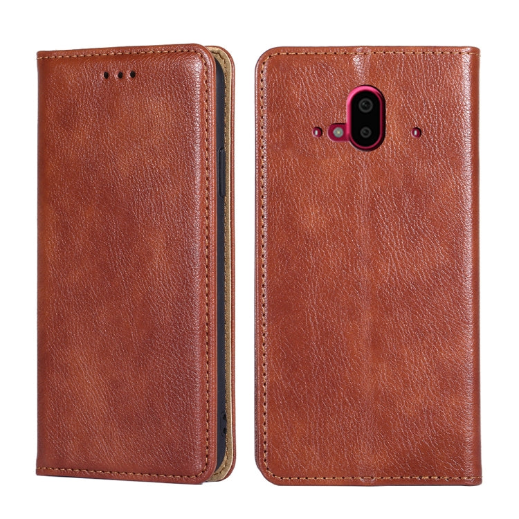 For Fujitsu Arrows F-52B Pure Color Magnetic Leather Phone Case