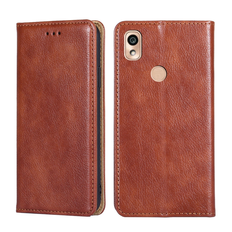 For Kyocera KY-51B Pure Color Magnetic Leather Phone Case