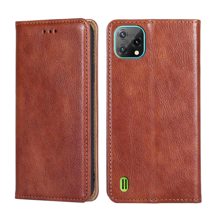 For Blackview A55 Pure Color Magnetic Leather Phone Case