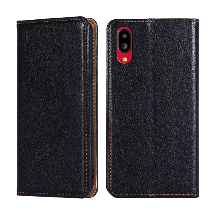 For Sharp Simple Sumaho 6-A201SH Pure Color Magnetic Leather Phone Case