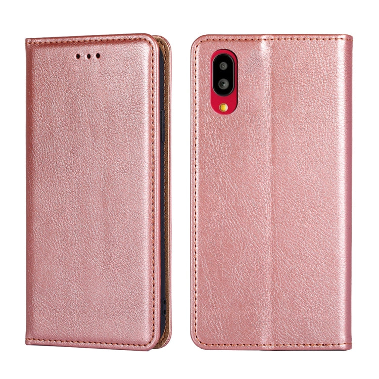 For Sharp Simple Sumaho 6-A201SH Pure Color Magnetic Leather Phone Case