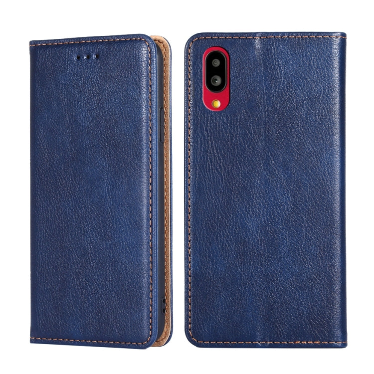For Sharp Simple Sumaho 6-A201SH Pure Color Magnetic Leather Phone Case