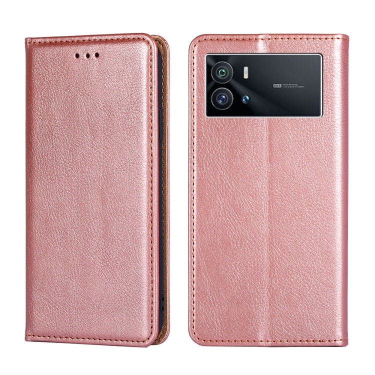 For vivo iQOO 9 5G Pure Color Magnetic Leather Phone Case