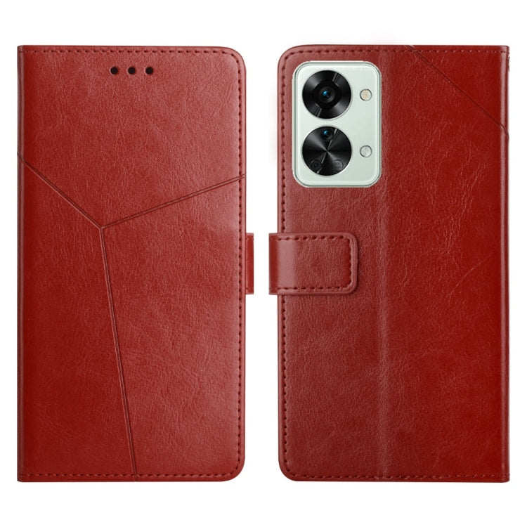 For OnePlus Nord 2T 5G Y Stitching Horizontal Flip Leather Phone Case