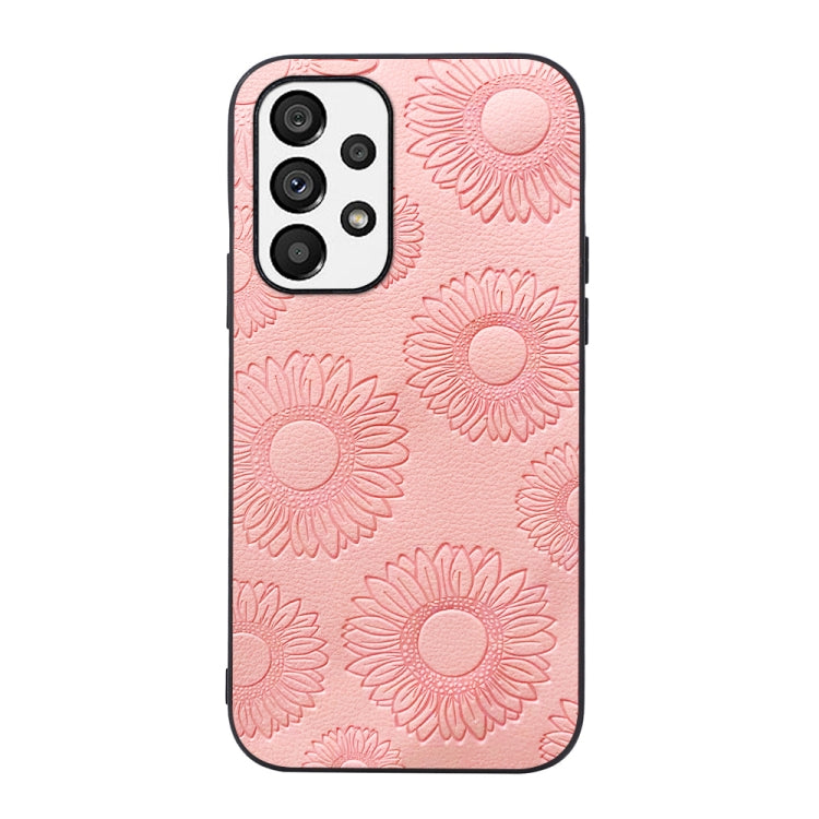 For Samsung Galaxy A13 4G Sunflower Pattern PU+TPU+PC Shockproof Phone Case