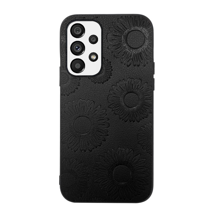 For Samsung Galaxy A13 4G Sunflower Pattern PU+TPU+PC Shockproof Phone Case