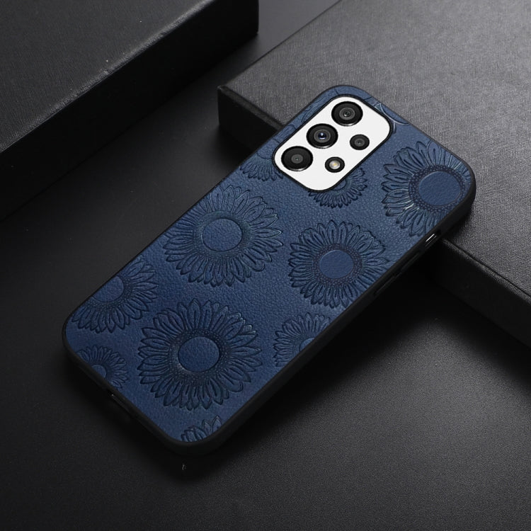 For Samsung Galaxy A13 4G Sunflower Pattern PU+TPU+PC Shockproof Phone Case