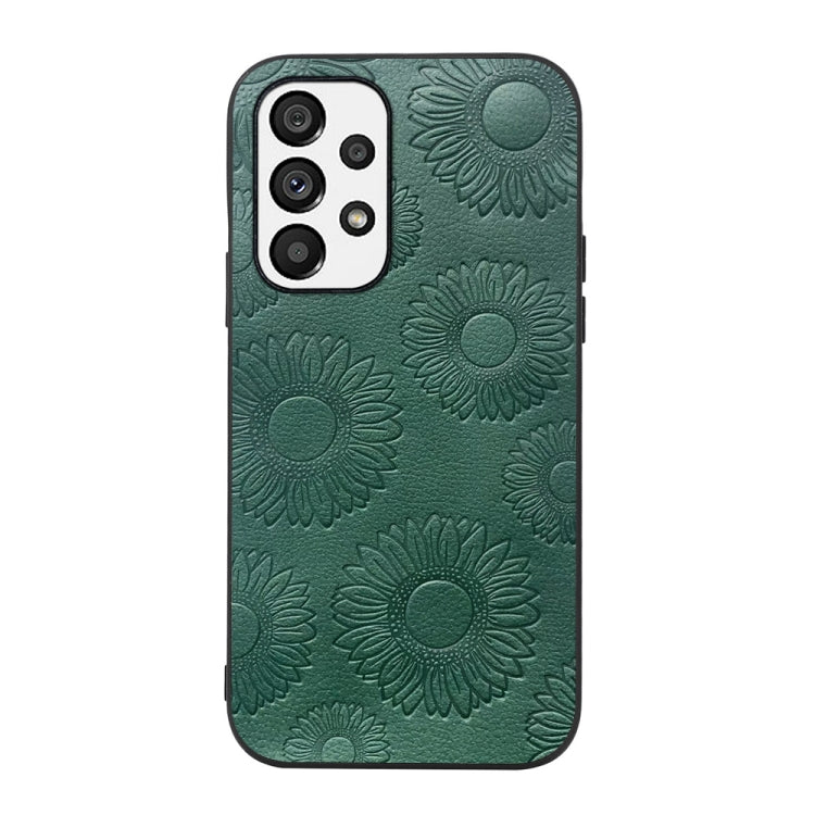 For Samsung Galaxy A13 4G Sunflower Pattern PU+TPU+PC Shockproof Phone Case