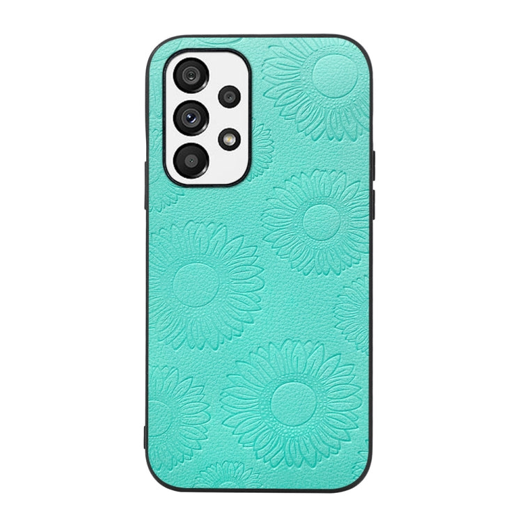 For Samsung Galaxy A53 5G Sunflower Pattern PU+TPU+PC Shockproof Phone Case
