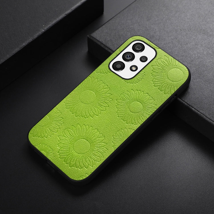 For Samsung Galaxy A53 5G Sunflower Pattern PU+TPU+PC Shockproof Phone Case