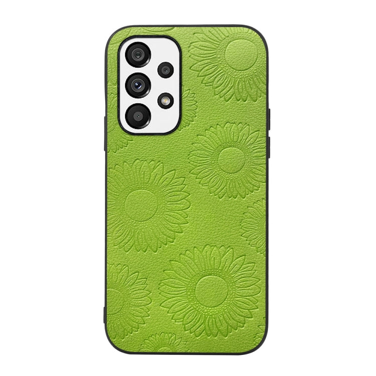 For Samsung Galaxy A53 5G Sunflower Pattern PU+TPU+PC Shockproof Phone Case