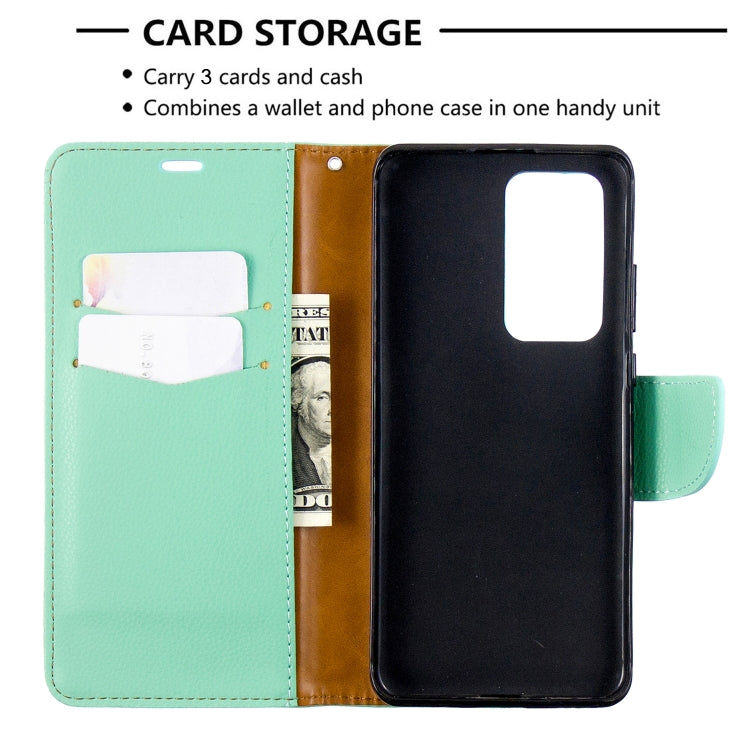 For Huawei P40 Pro Litchi Texture Pure Color Horizontal Flip PU Leather Case with Holder & Card Slots & Wallet & Lanyard