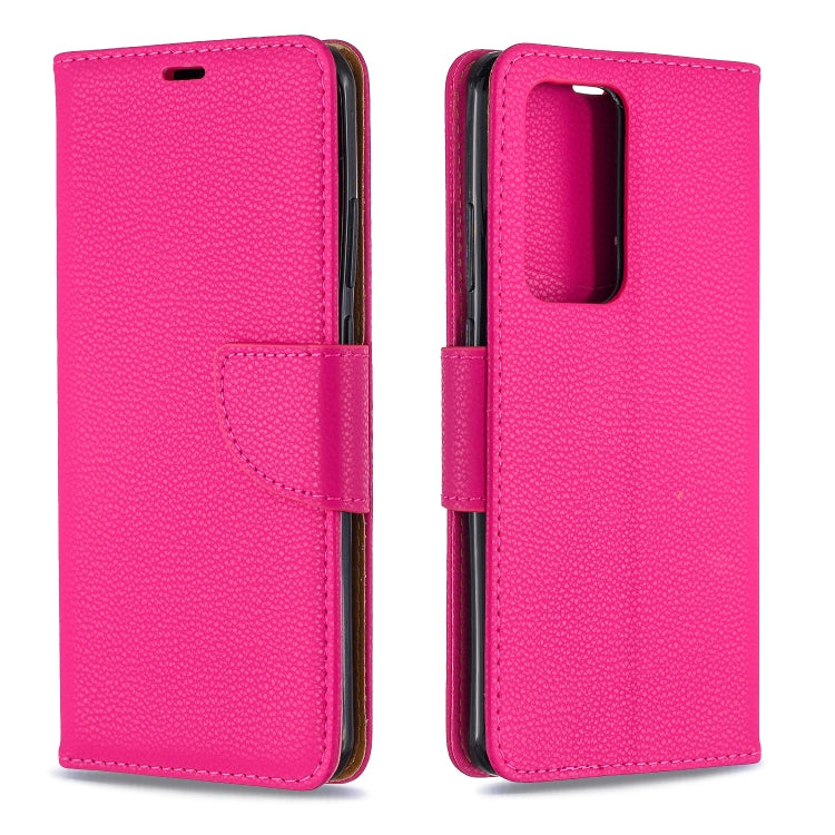 For Huawei P40 Pro Litchi Texture Pure Color Horizontal Flip PU Leather Case with Holder & Card Slots & Wallet & Lanyard