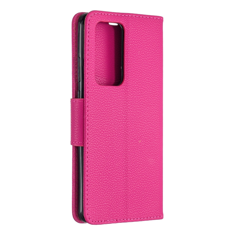 For Huawei P40 Pro Litchi Texture Pure Color Horizontal Flip PU Leather Case with Holder & Card Slots & Wallet & Lanyard