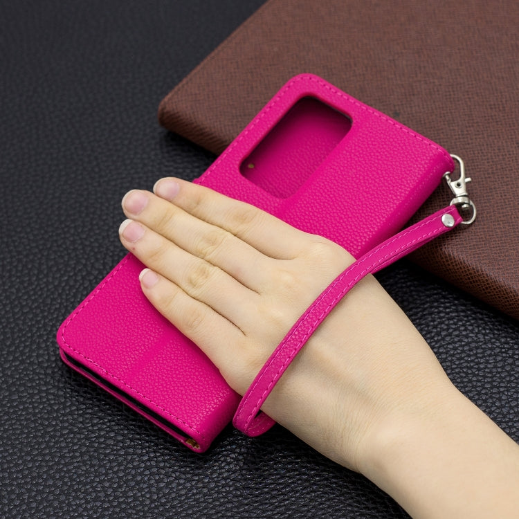 For Huawei P40 Pro Litchi Texture Pure Color Horizontal Flip PU Leather Case with Holder & Card Slots & Wallet & Lanyard