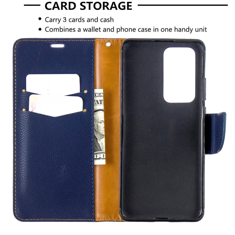 For Huawei P40 Pro Litchi Texture Pure Color Horizontal Flip PU Leather Case with Holder & Card Slots & Wallet & Lanyard