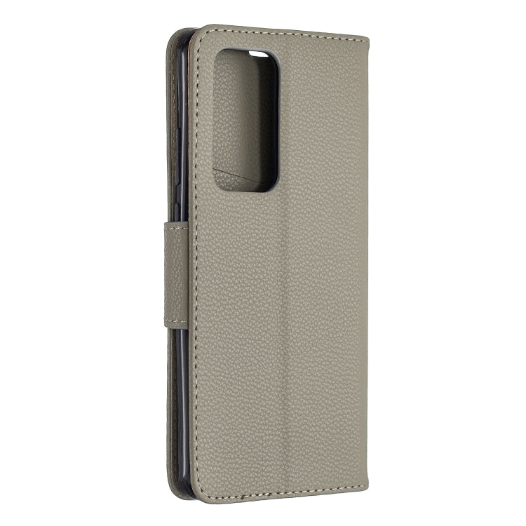 For Huawei P40 Pro Litchi Texture Pure Color Horizontal Flip PU Leather Case with Holder & Card Slots & Wallet & Lanyard
