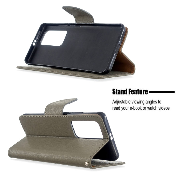For Huawei P40 Pro Litchi Texture Pure Color Horizontal Flip PU Leather Case with Holder & Card Slots & Wallet & Lanyard