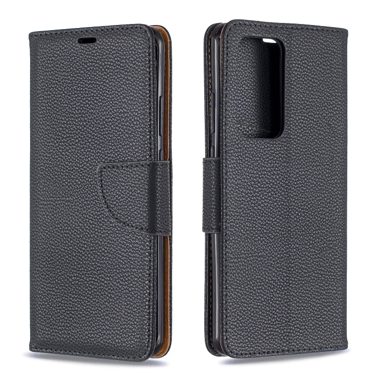 For Huawei P40 Pro Litchi Texture Pure Color Horizontal Flip PU Leather Case with Holder & Card Slots & Wallet & Lanyard