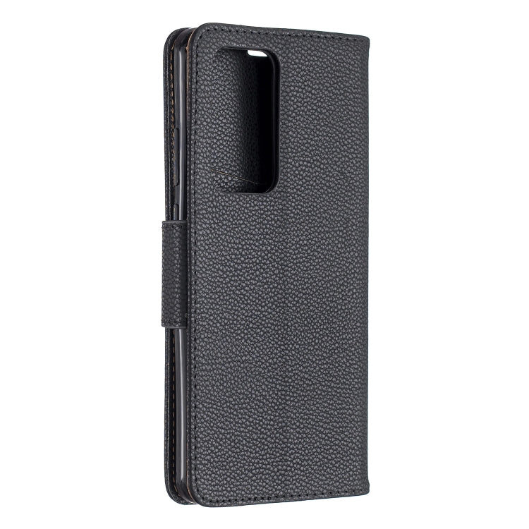 For Huawei P40 Pro Litchi Texture Pure Color Horizontal Flip PU Leather Case with Holder & Card Slots & Wallet & Lanyard