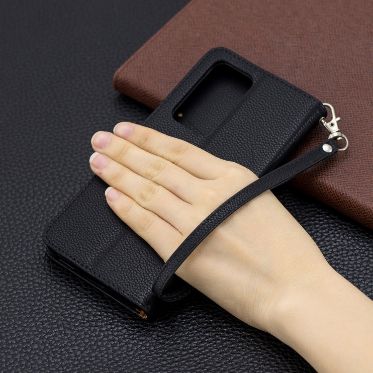 For Huawei P40 Pro Litchi Texture Pure Color Horizontal Flip PU Leather Case with Holder & Card Slots & Wallet & Lanyard