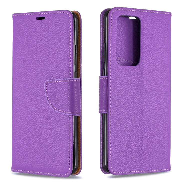 For Huawei P40 Pro Litchi Texture Pure Color Horizontal Flip PU Leather Case with Holder & Card Slots & Wallet & Lanyard