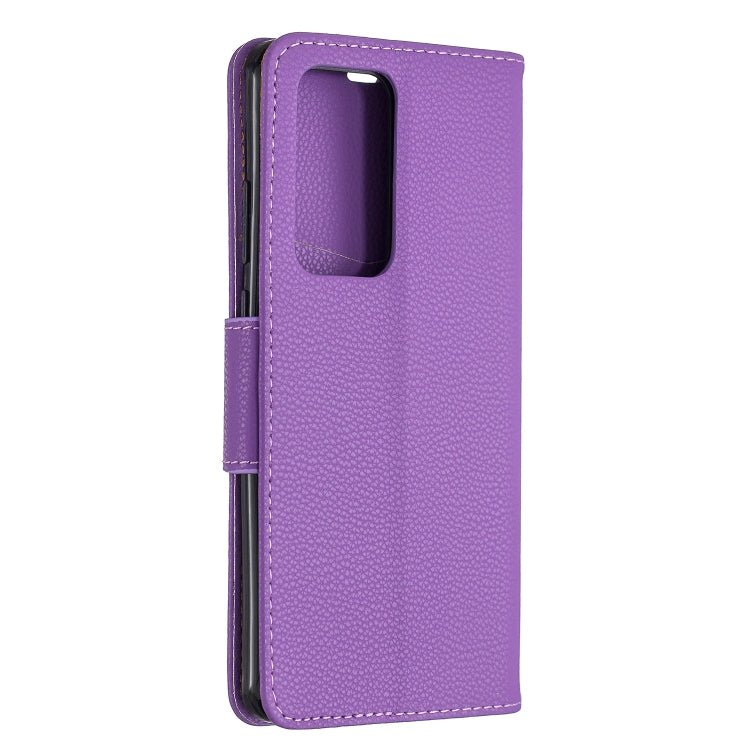 For Huawei P40 Pro Litchi Texture Pure Color Horizontal Flip PU Leather Case with Holder & Card Slots & Wallet & Lanyard