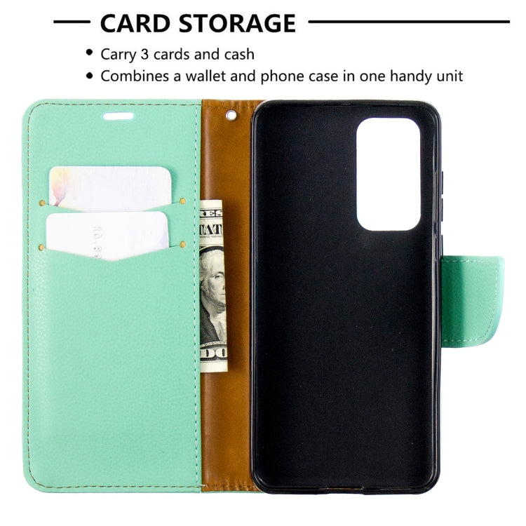 For Huawei P40 Litchi Texture Pure Color Horizontal Flip PU Leather Case with Holder & Card Slots & Wallet & Lanyard