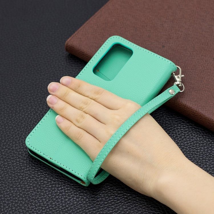 For Huawei P40 Litchi Texture Pure Color Horizontal Flip PU Leather Case with Holder & Card Slots & Wallet & Lanyard