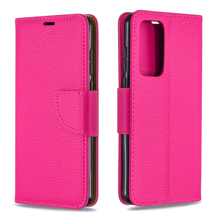 For Huawei P40 Litchi Texture Pure Color Horizontal Flip PU Leather Case with Holder & Card Slots & Wallet & Lanyard