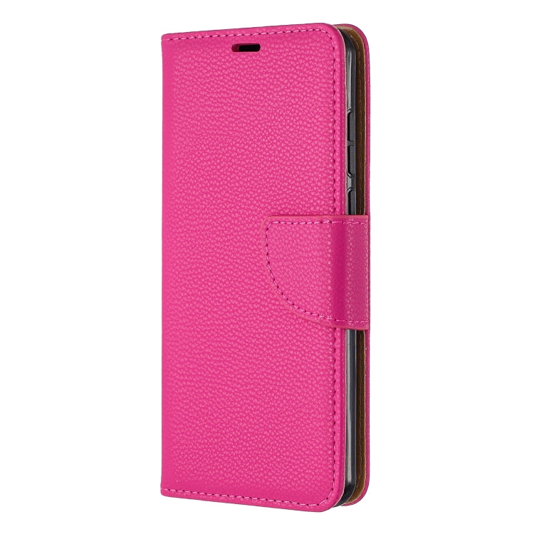 For Huawei P40 Litchi Texture Pure Color Horizontal Flip PU Leather Case with Holder & Card Slots & Wallet & Lanyard