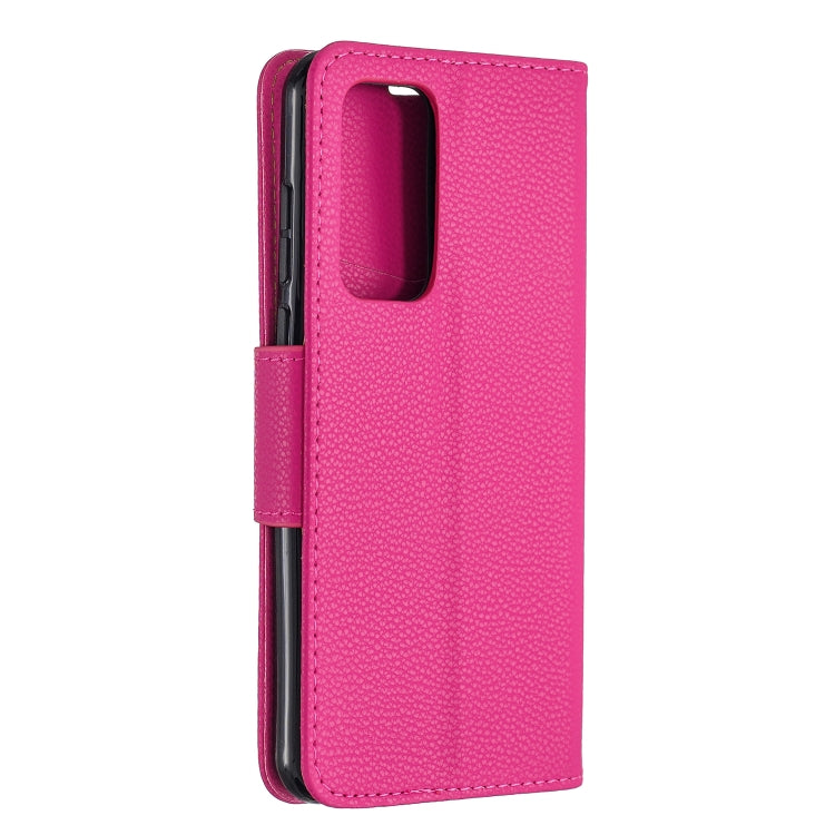 For Huawei P40 Litchi Texture Pure Color Horizontal Flip PU Leather Case with Holder & Card Slots & Wallet & Lanyard
